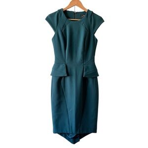Cue Teal Peplum Sheath Dress